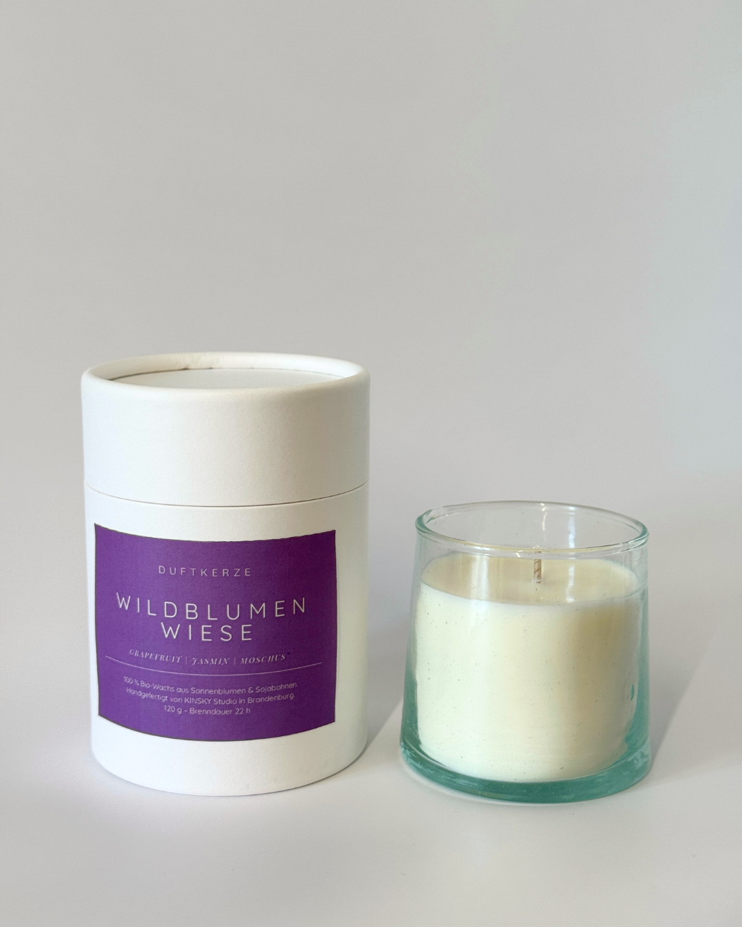 Edition Moroccan White X KINSKY Studio: Duftkerze Wildblumenwiese
