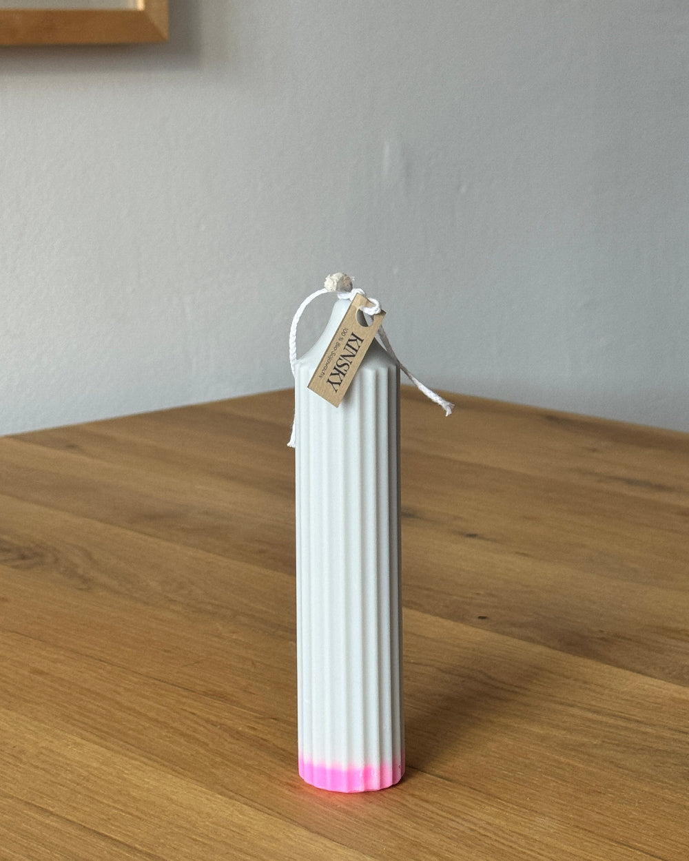 Sojawachs-Kerze Grau-Pink