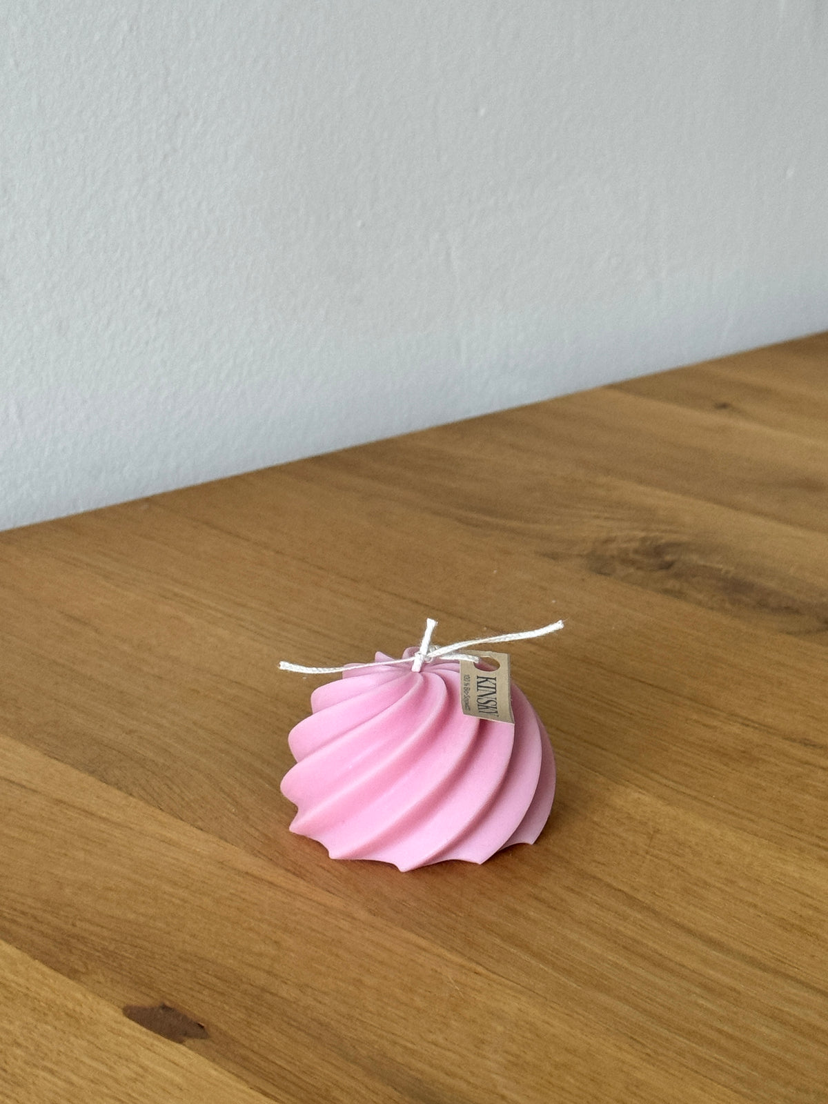Baiser-Kerze rosa