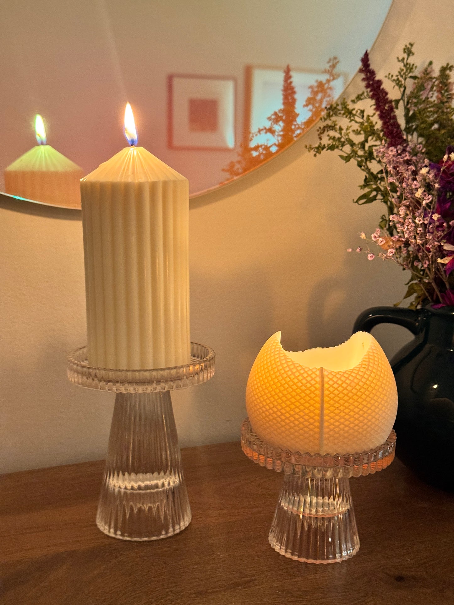 Große Stumpenkerze Birne